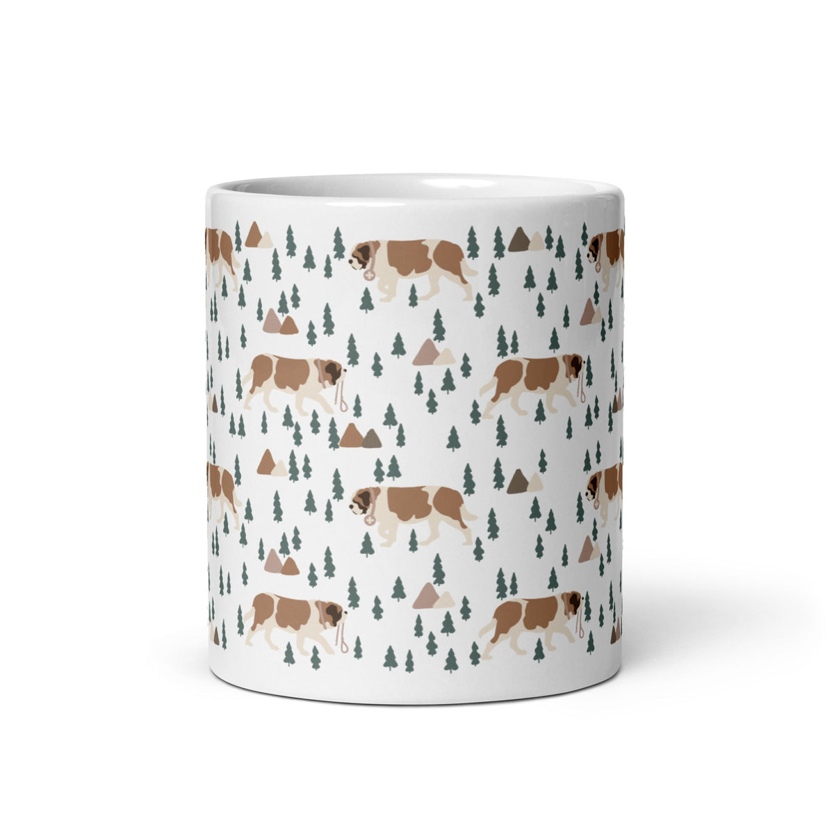 Green Mountain St Bernard White Mug - Lucy + Norman