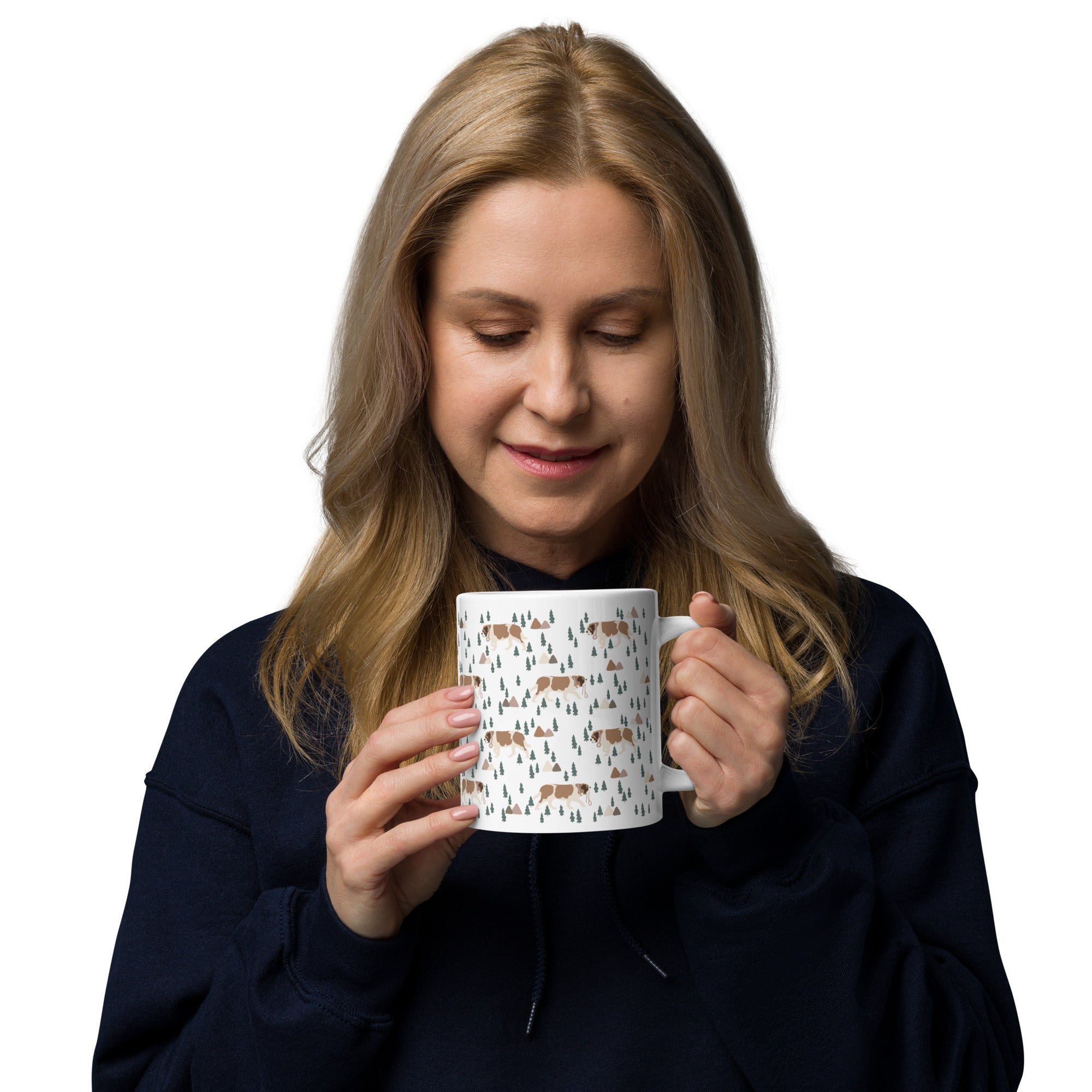 Green Mountain St Bernard White Mug - Lucy + Norman