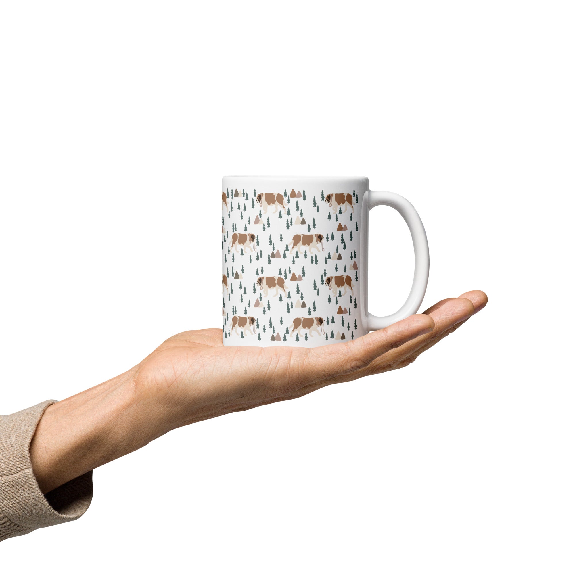 Green Mountain St Bernard White Mug - Lucy + Norman