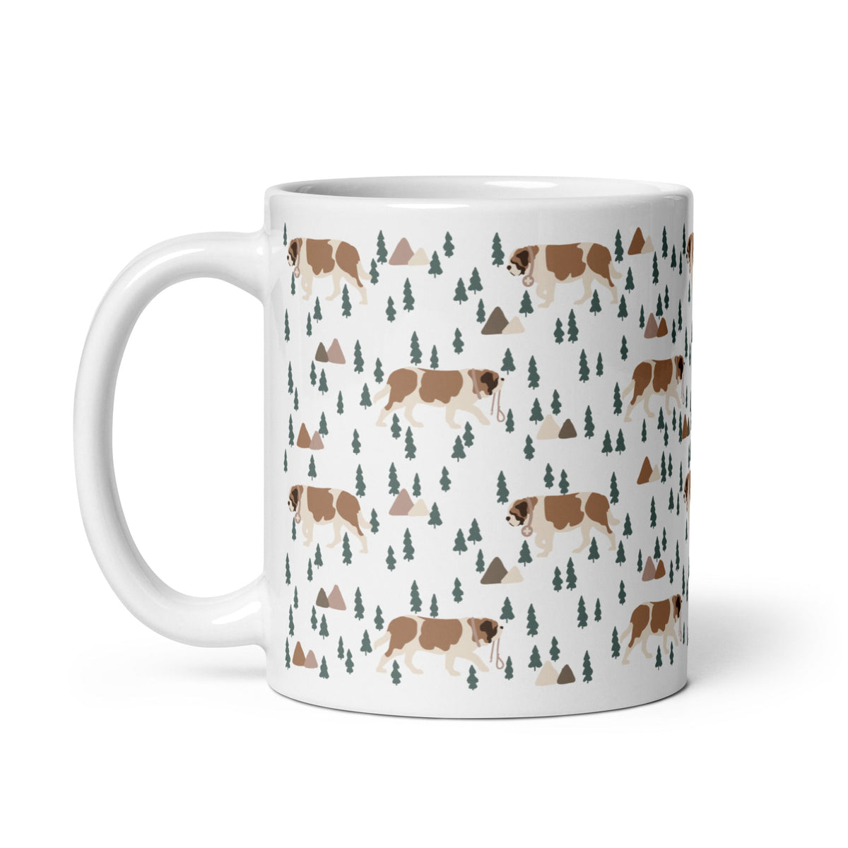 Green Mountain St Bernard White Mug - Lucy + Norman