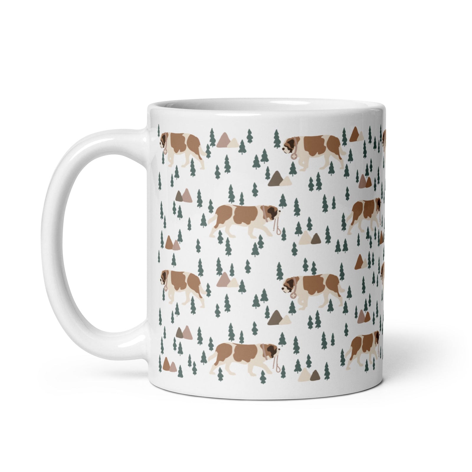 Green Mountain St Bernard White Mug - Lucy + Norman