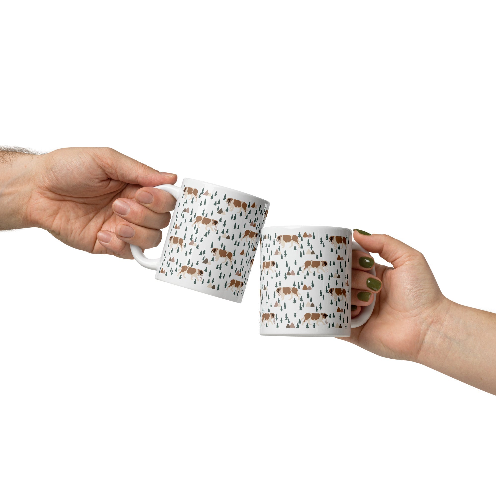 Green Mountain St Bernard White Mug - Lucy + Norman