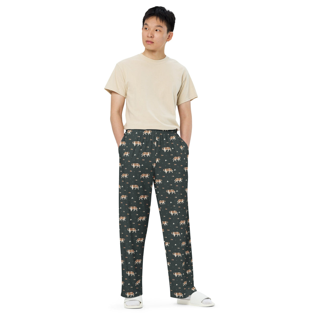 Green Mountain Unisex Wide Lounge Pants - Lucy + Norman