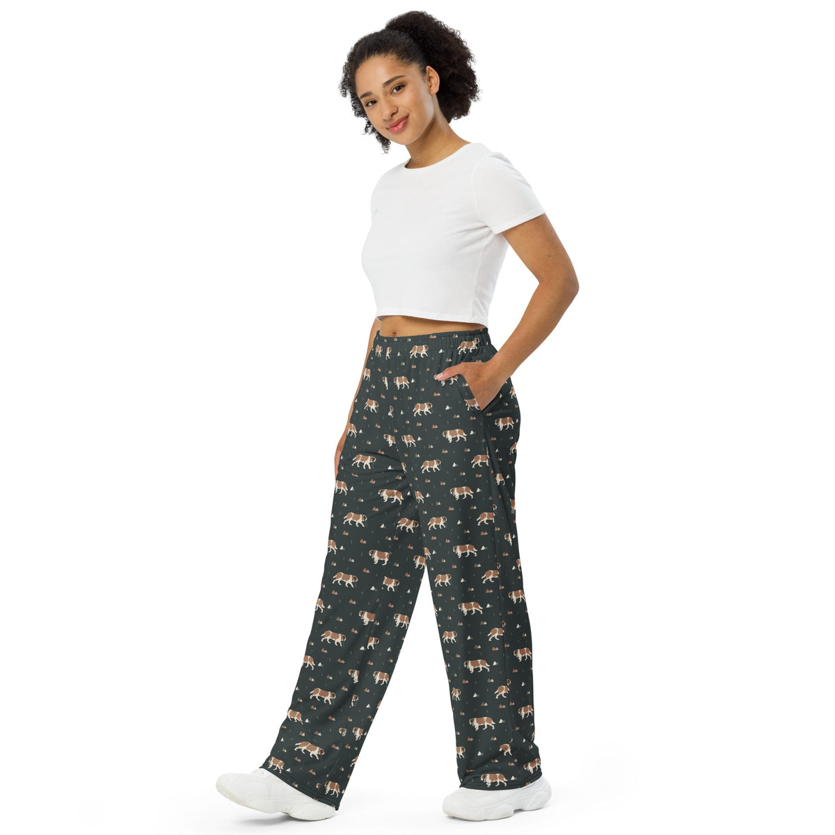 Green Mountain Unisex Wide Lounge Pants - Lucy + Norman
