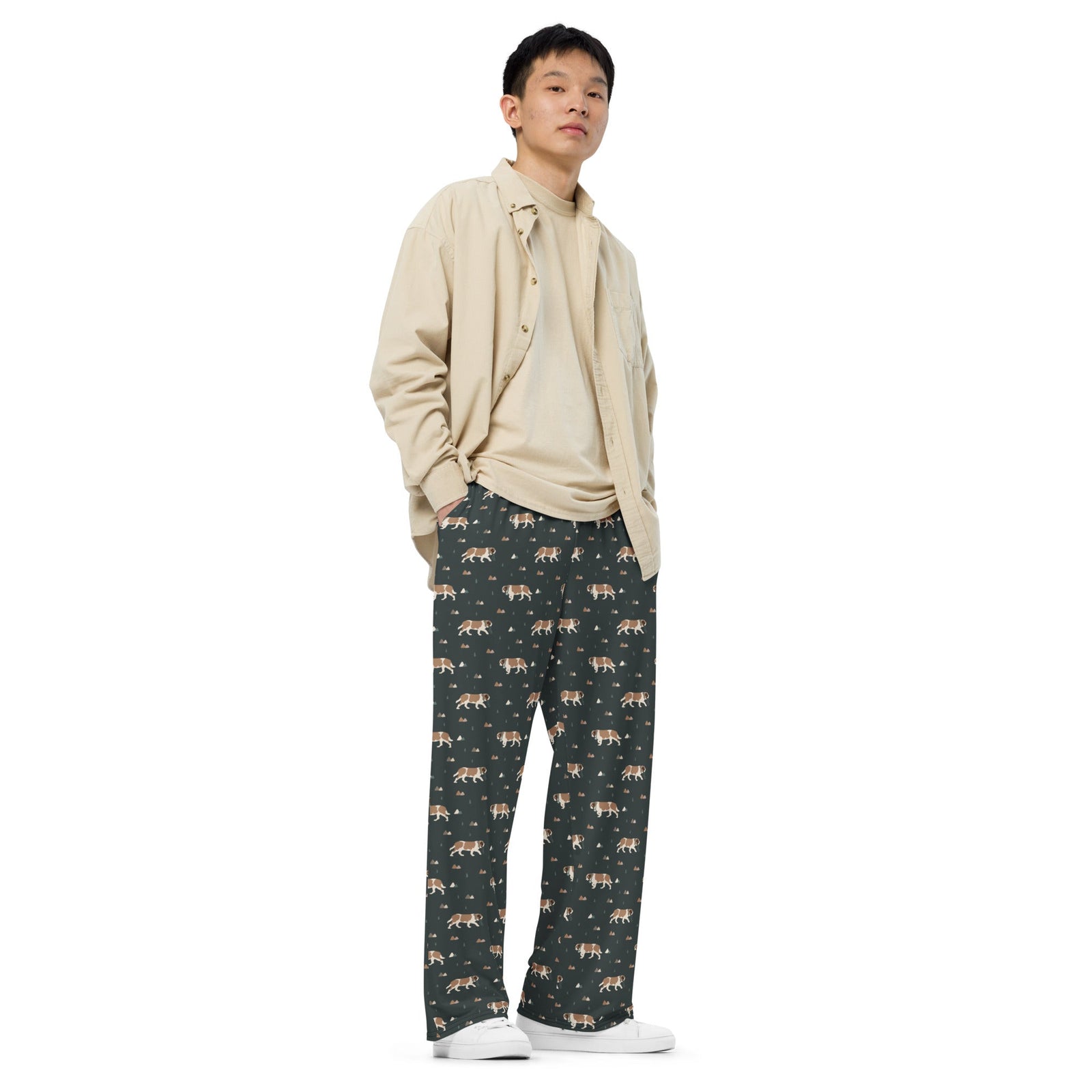 Green Mountain Unisex Wide Lounge Pants - Lucy + Norman