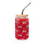 Green Mountains Saint Bernard Can - Shaped Glass with Lid + Straw - Lucy + Norman