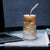 Green Mountains Saint Bernard Can - Shaped Glass with Lid + Straw - Lucy + Norman