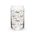Green Mountains Saint Bernard Can - Shaped Glass with Lid + Straw - Lucy + Norman