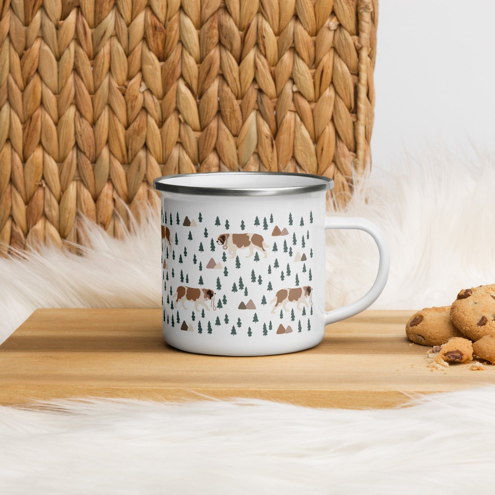 Green Mountains St Bernard Enamel Camp Mug - Lucy + Norman