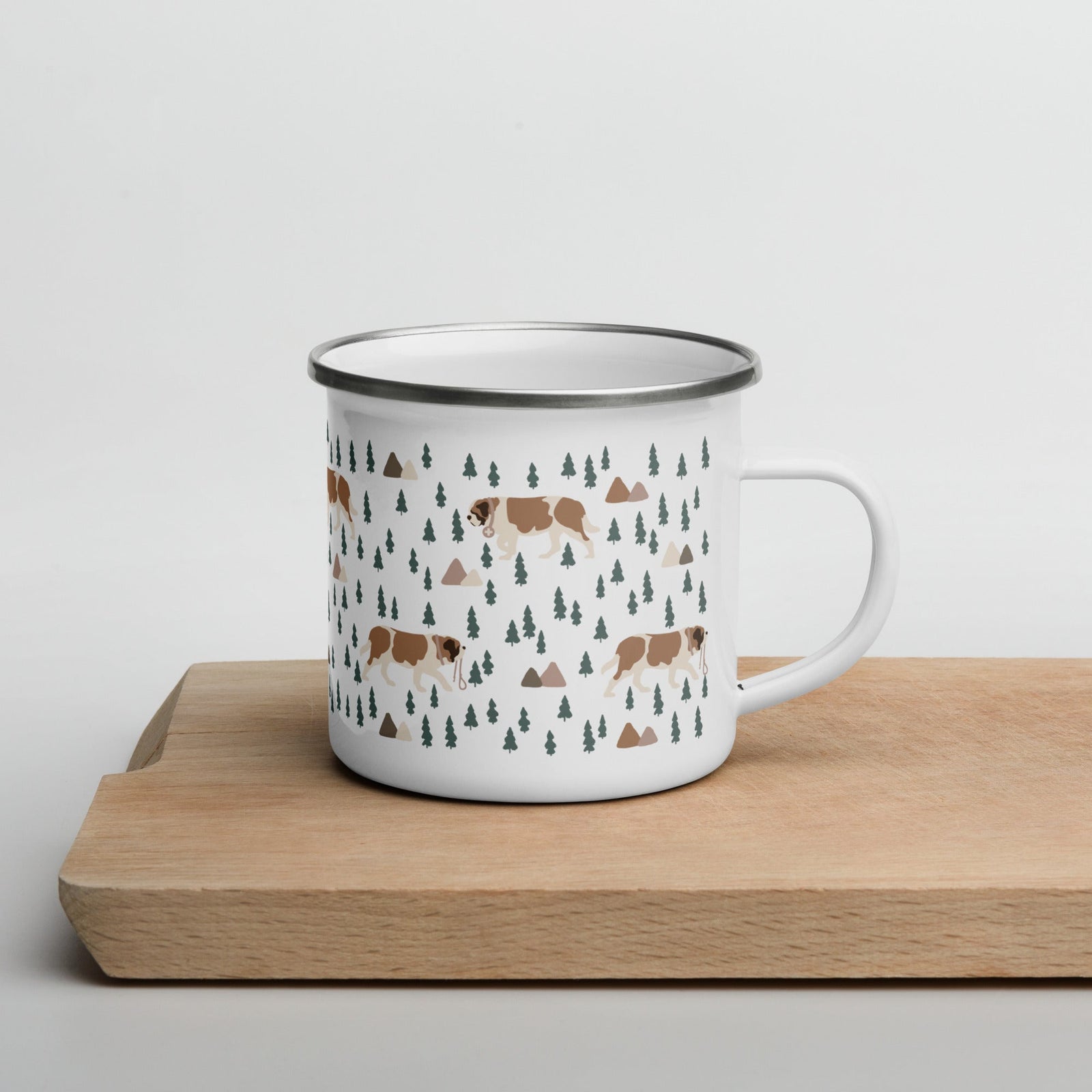 Green Mountains St Bernard Enamel Camp Mug - Lucy + Norman