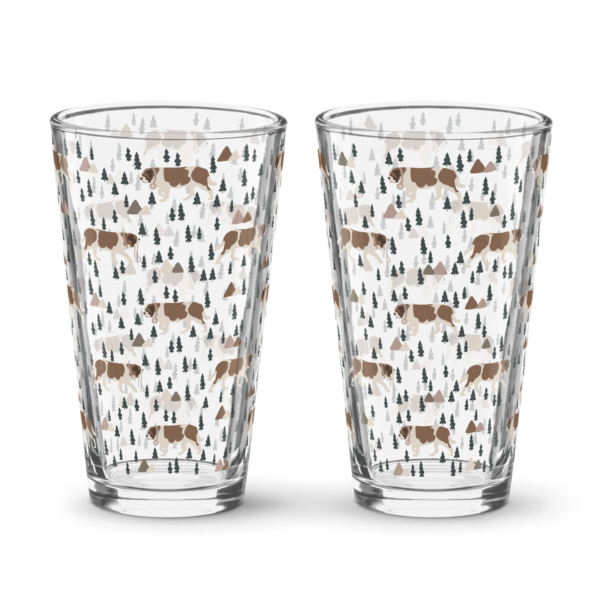 Green Mountains St Bernard Shaker Pint Glass - Lucy + Norman