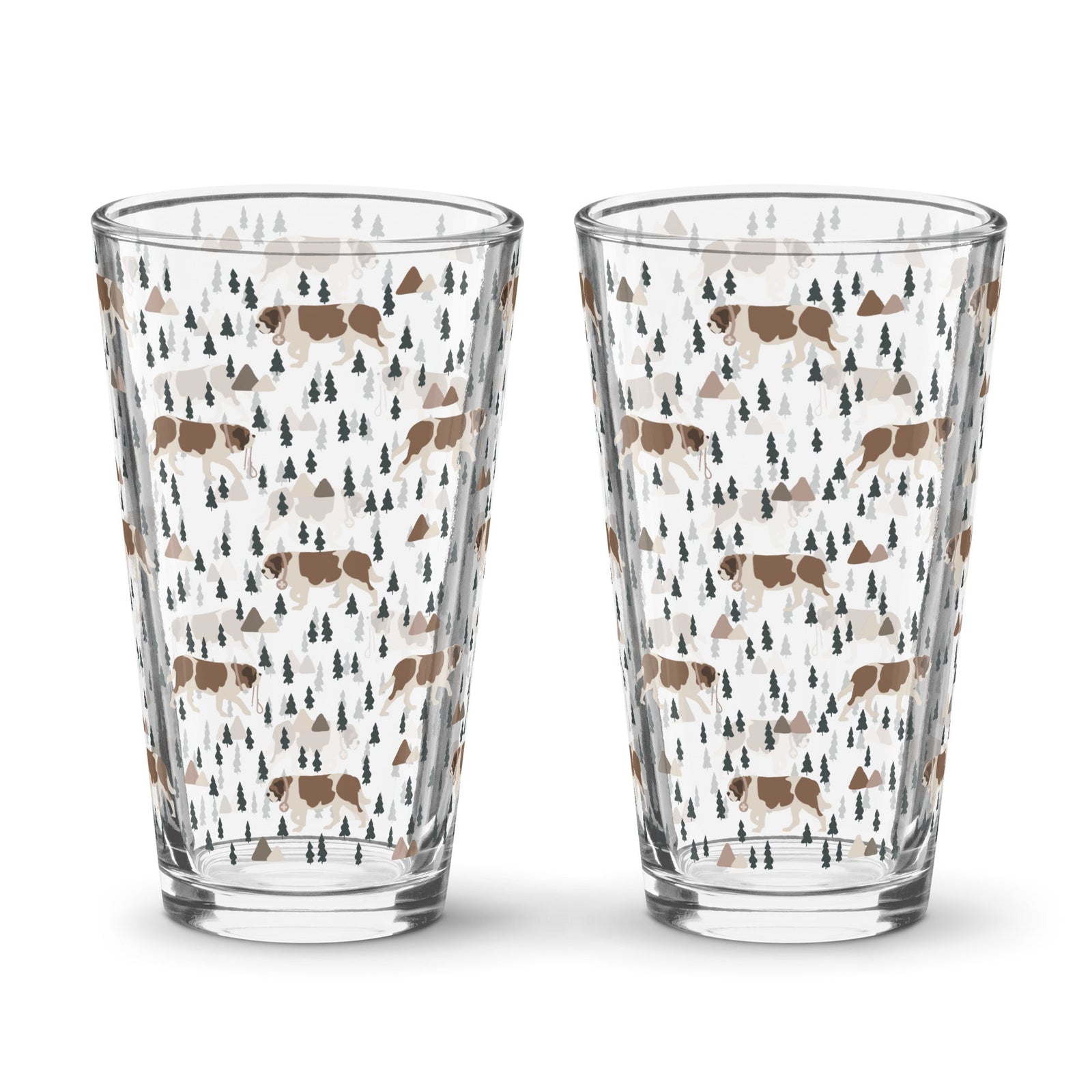 Green Mountains St Bernard Shaker Pint Glass - Lucy + Norman