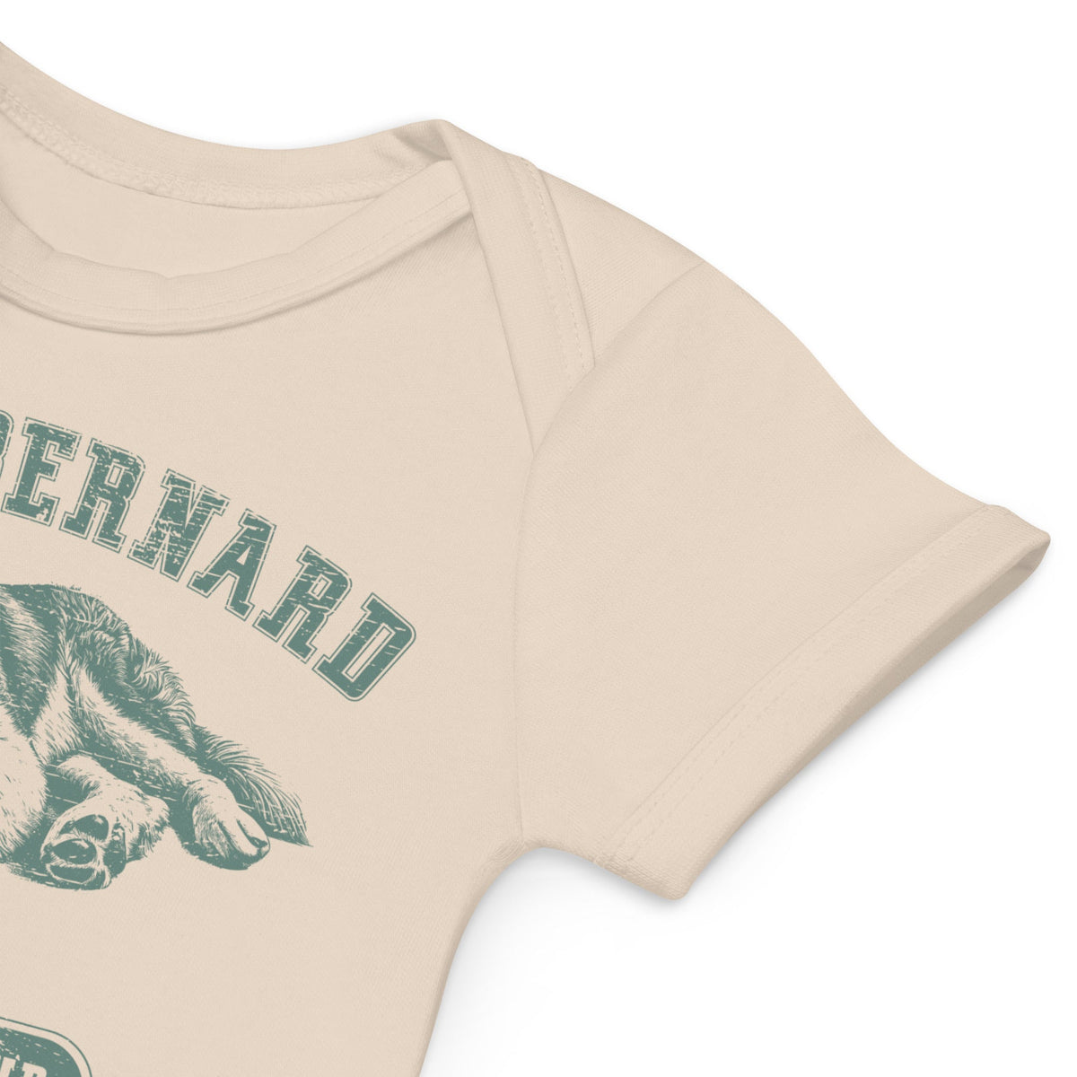 Green Saint Bernard Athletic Club Organic Baby Bodysuit - Lucy + Norman