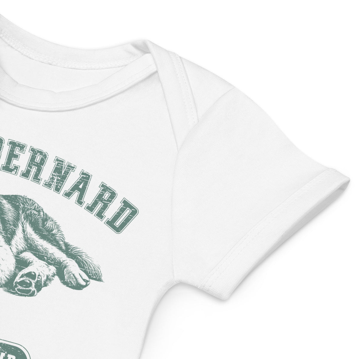 Green Saint Bernard Athletic Club Organic Baby Bodysuit - Lucy + Norman