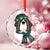 Let it Snow Crystal Glass Ornament - Green - Lucy + Norman