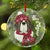 Let it Snow Crystal Glass Ornament - Red - Lucy + Norman