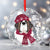 Let it Snow Crystal Glass Ornament - Red - Lucy + Norman