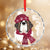 Let it Snow Crystal Glass Ornament - Red - Lucy + Norman