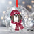 Let it Snow Crystal Glass Ornament - Red