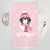 Let It Snow Saint Bernard Baby Burp Cloth 12" x 20" Pink - Lucy + Norman