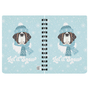 Let It Snow Saint Bernard Spiral Notebook - Lucy + Norman