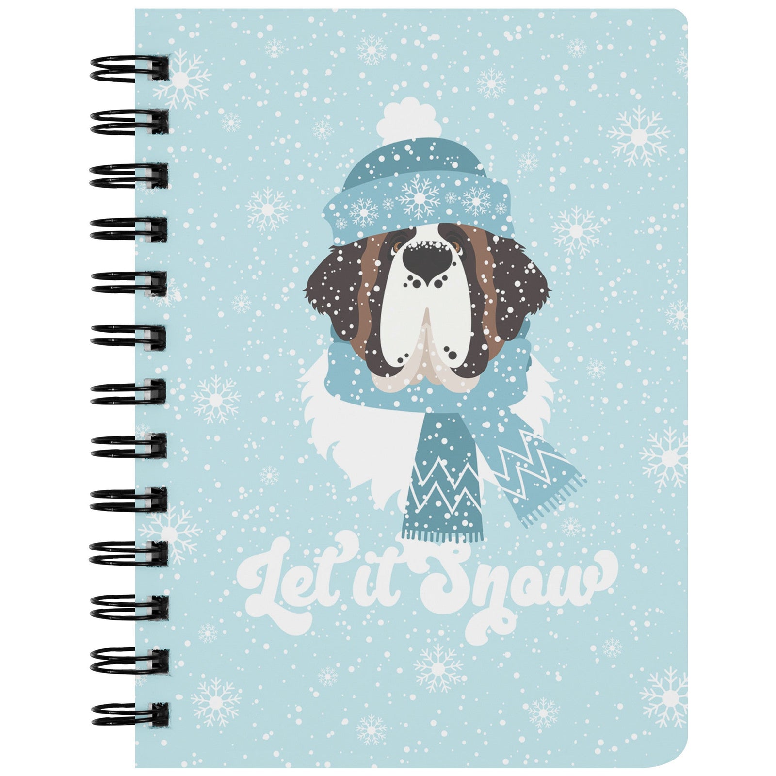 Let It Snow Saint Bernard Spiral Notebook - Lucy + Norman