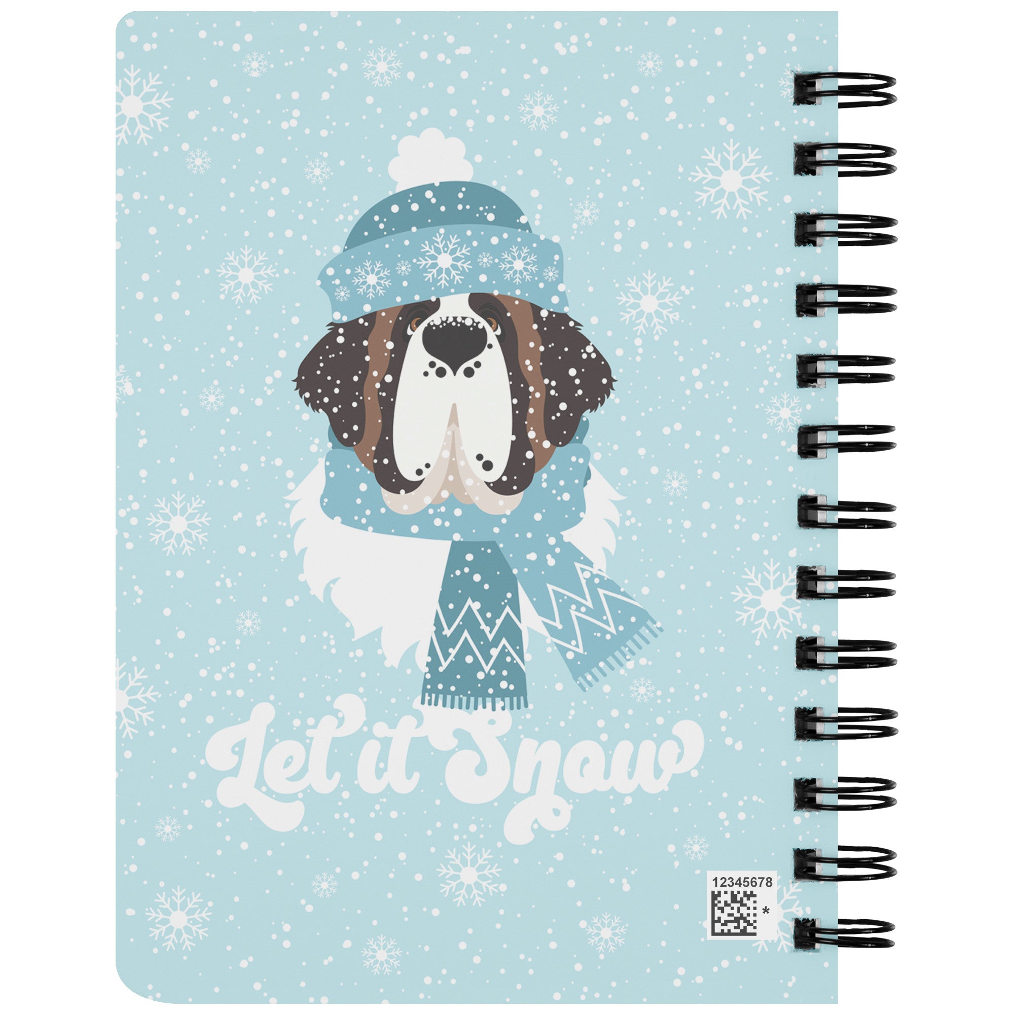 Let It Snow Saint Bernard Spiral Notebook - Lucy + Norman