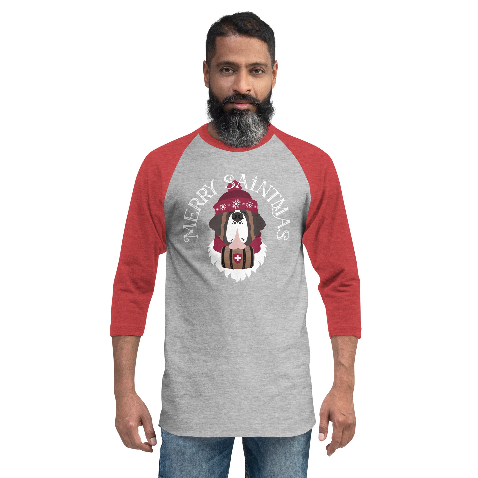 Merry Saintmas 3/4 Sleeve Raglan Shirt - Lucy + Norman