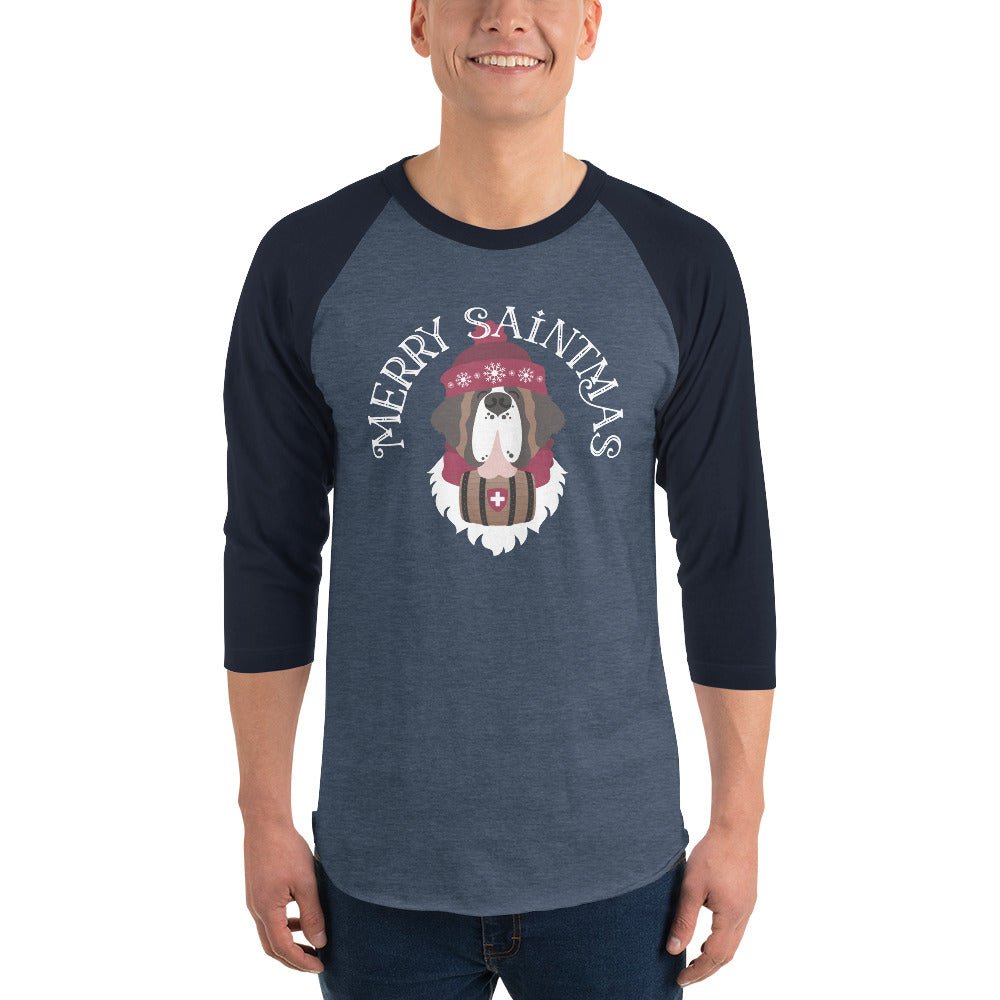 Merry Saintmas 3/4 Sleeve Raglan Shirt - Lucy + Norman