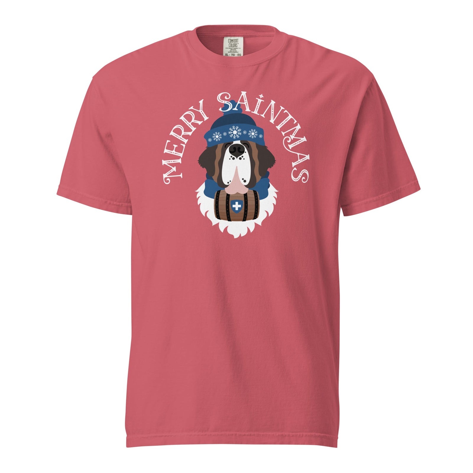 Merry Saintmas Blue Heavyweight Comfort Colors T-Shirt - Lucy + Norman