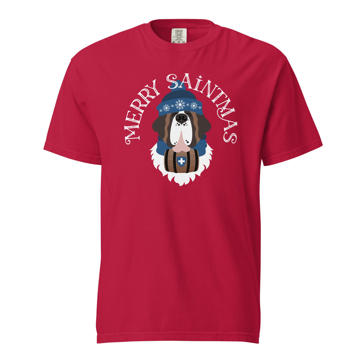 Merry Saintmas Blue Heavyweight Comfort Colors T-Shirt - Lucy + Norman