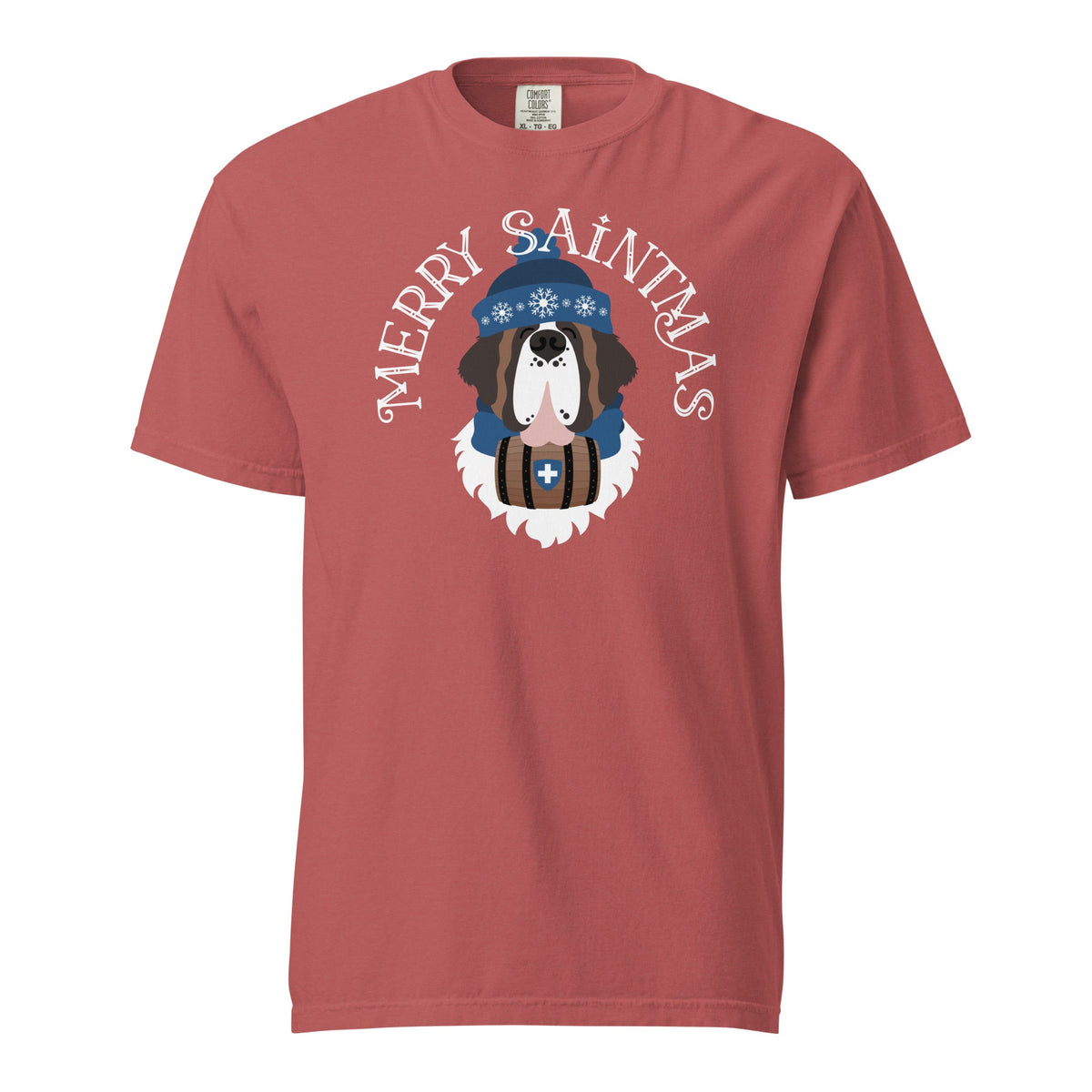 Merry Saintmas Blue Heavyweight Comfort Colors T-Shirt - Lucy + Norman