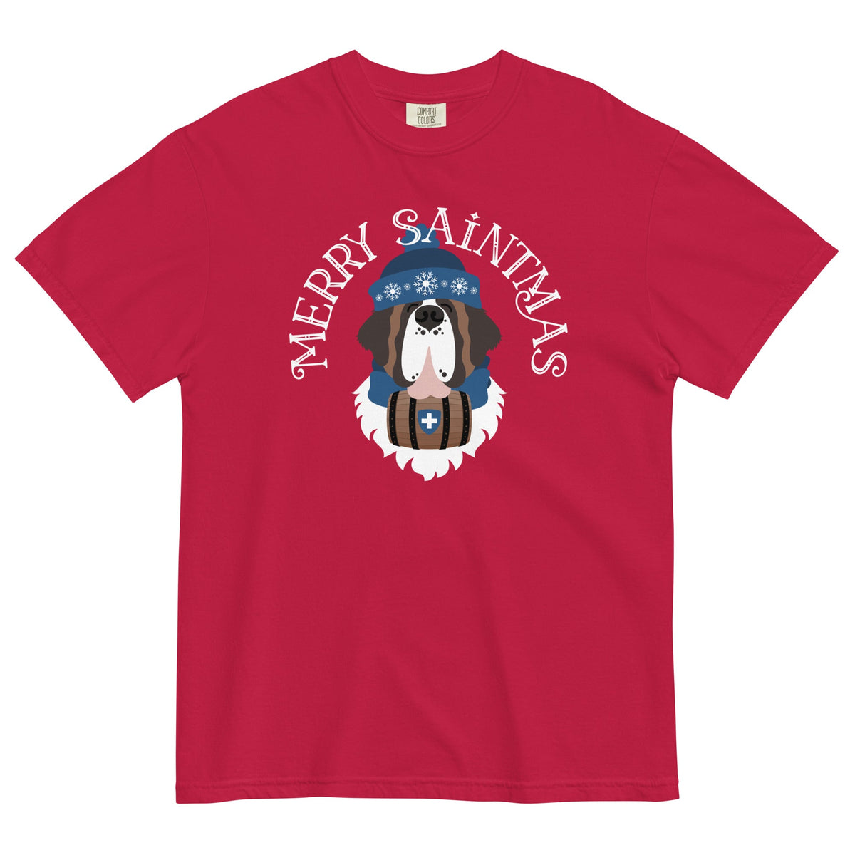 Merry Saintmas Blue Heavyweight Comfort Colors T-Shirt - Lucy + Norman