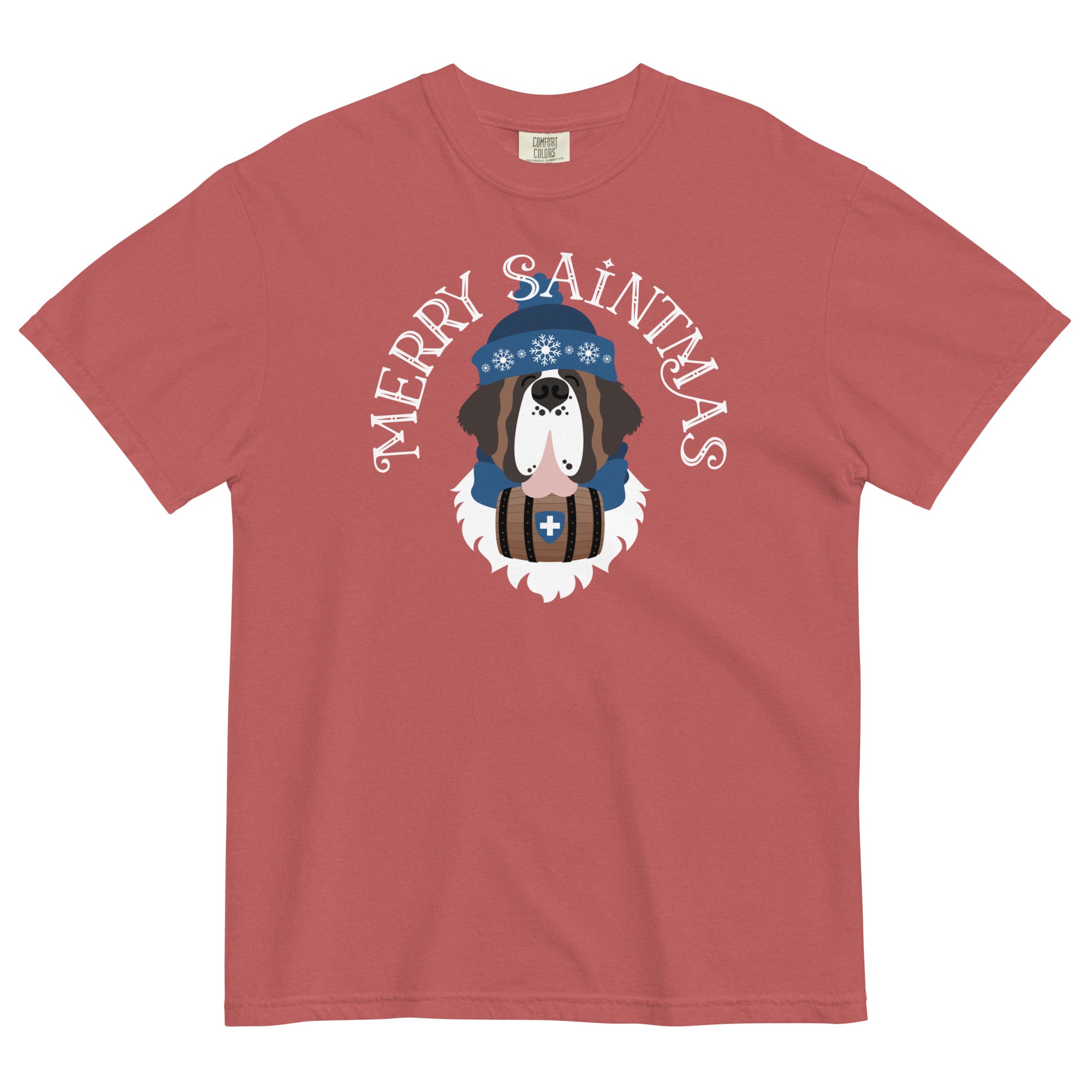 Merry Saintmas Blue Heavyweight Comfort Colors T-Shirt - Lucy + Norman