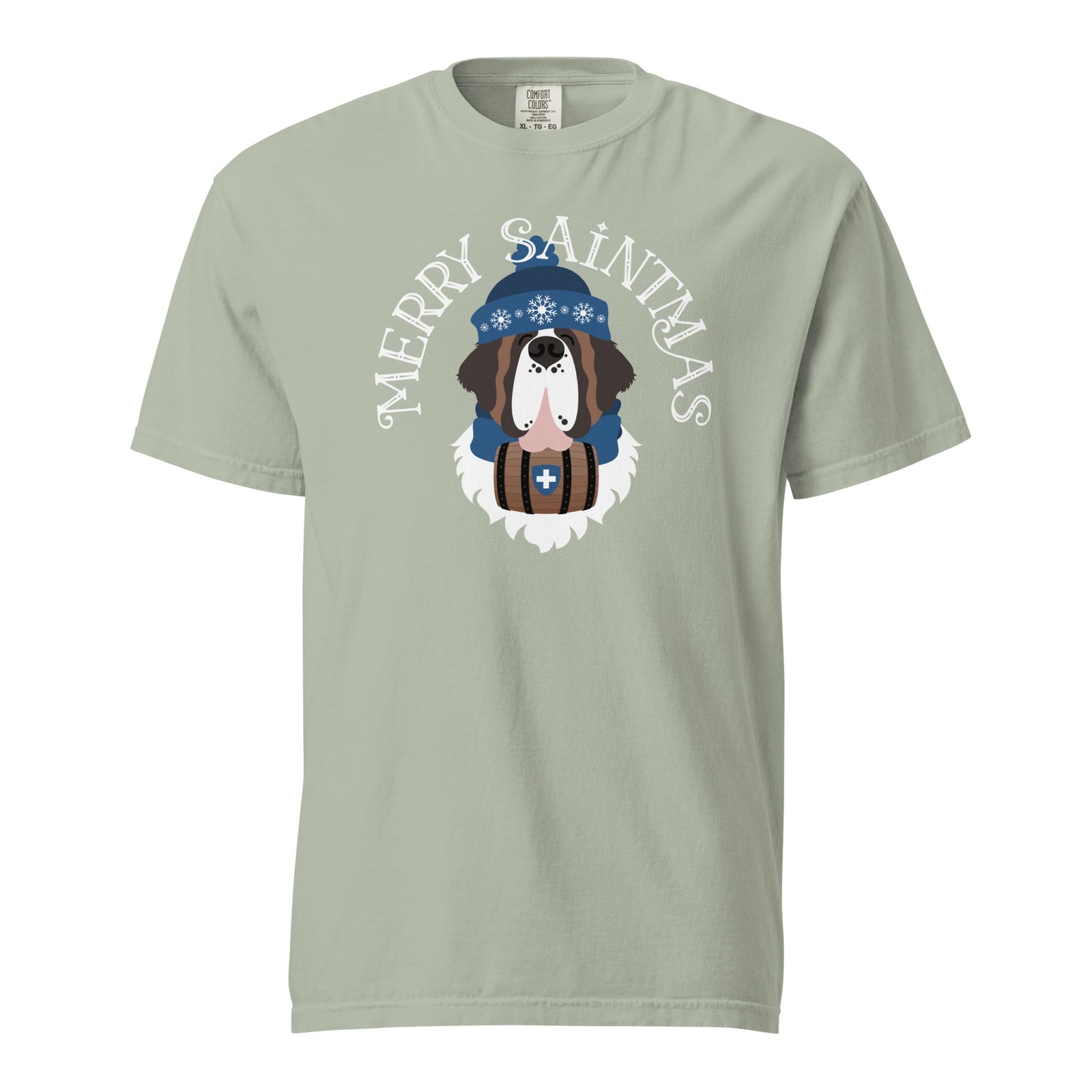 Merry Saintmas Blue Heavyweight Comfort Colors T-Shirt - Lucy + Norman