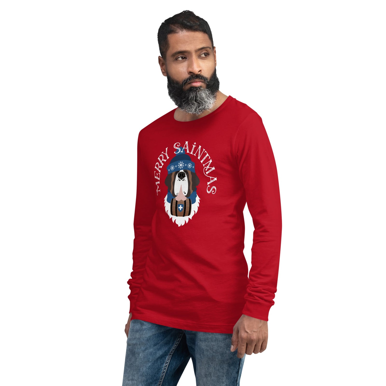 Merry Saintmas Blue Long Sleeve Tee - Lucy + Norman