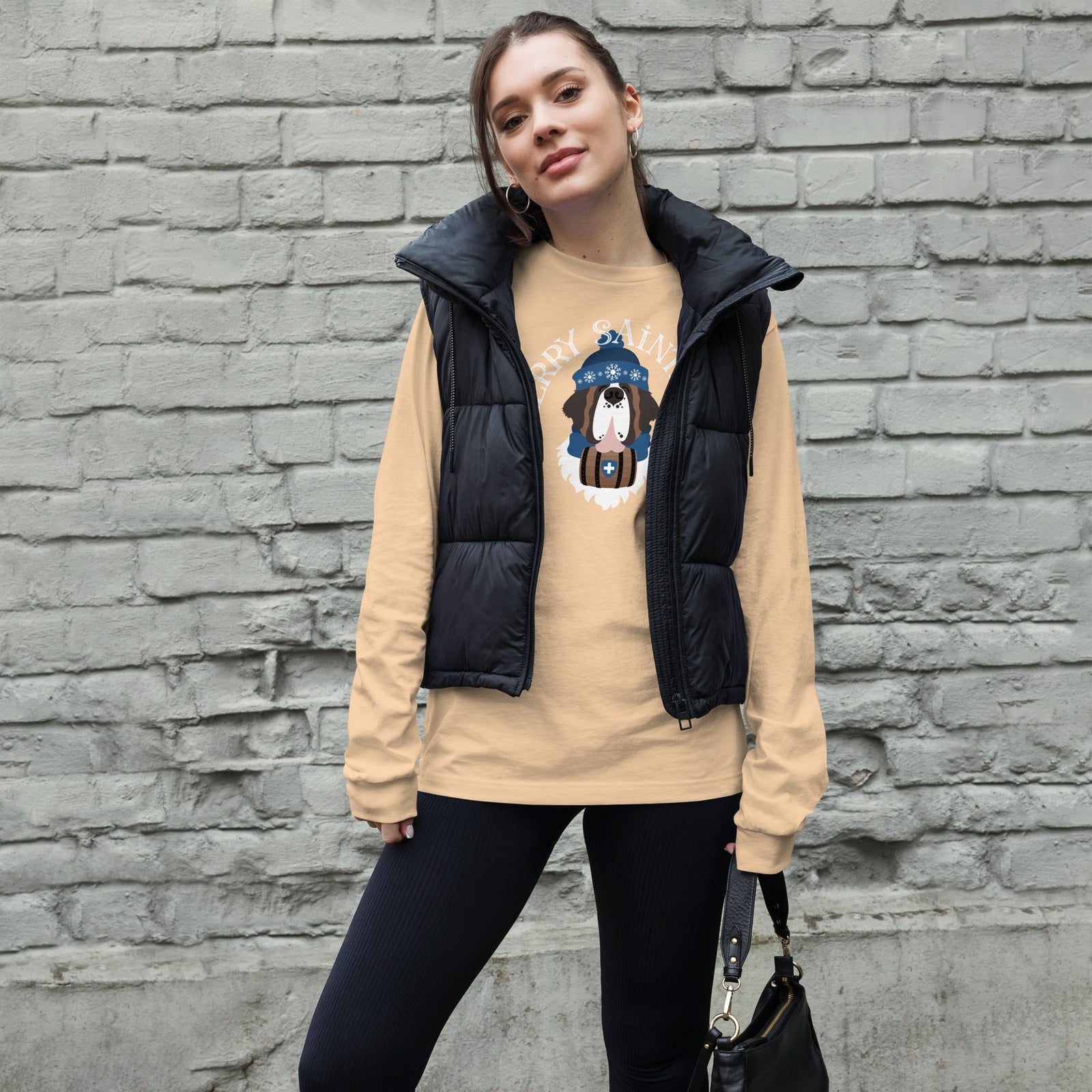 Merry Saintmas Blue Long Sleeve Tee - Lucy + Norman