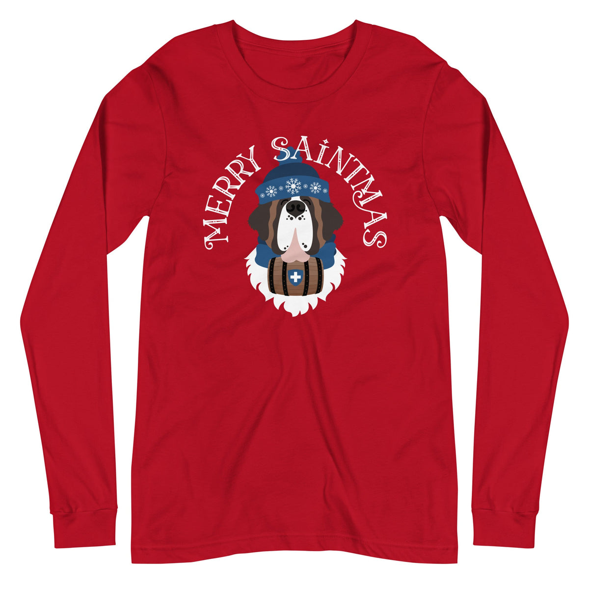 Merry Saintmas Blue Long Sleeve Tee - Lucy + Norman