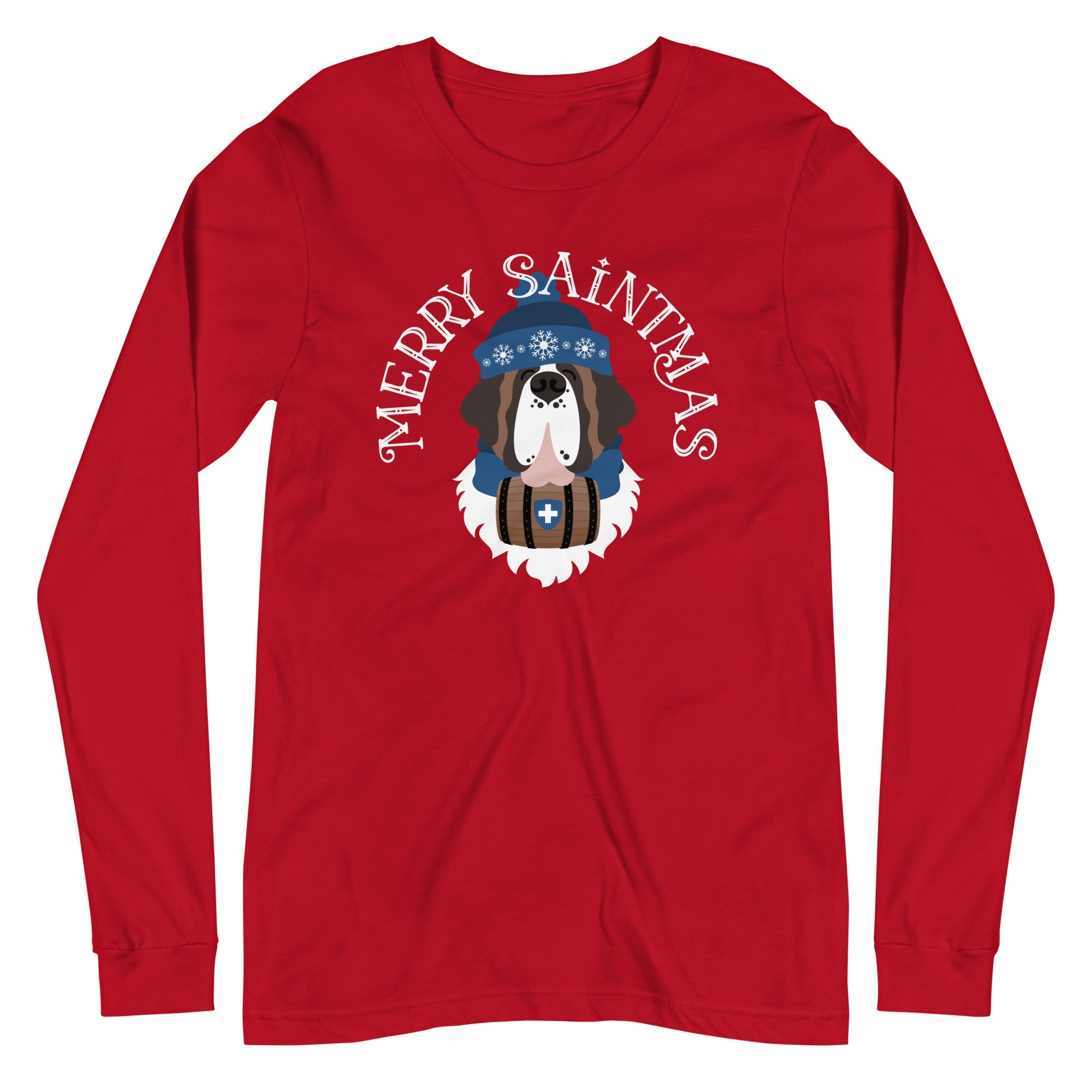 Merry Saintmas Blue Long Sleeve Tee - Lucy + Norman