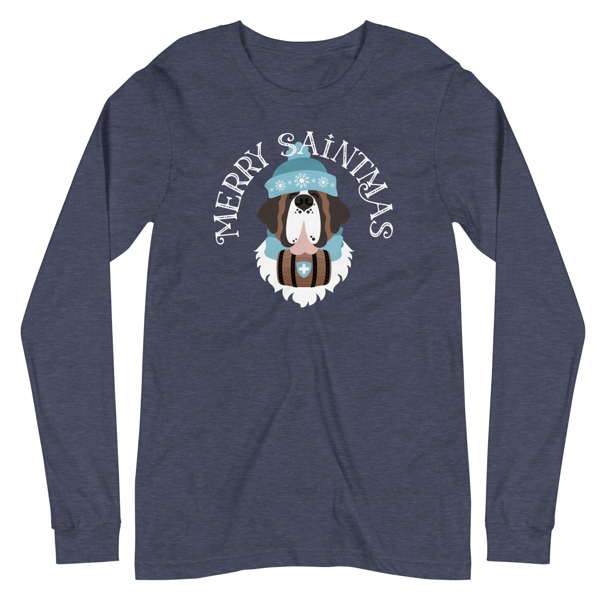 Merry Saintmas Blue Long Sleeve Tee - Lucy + Norman