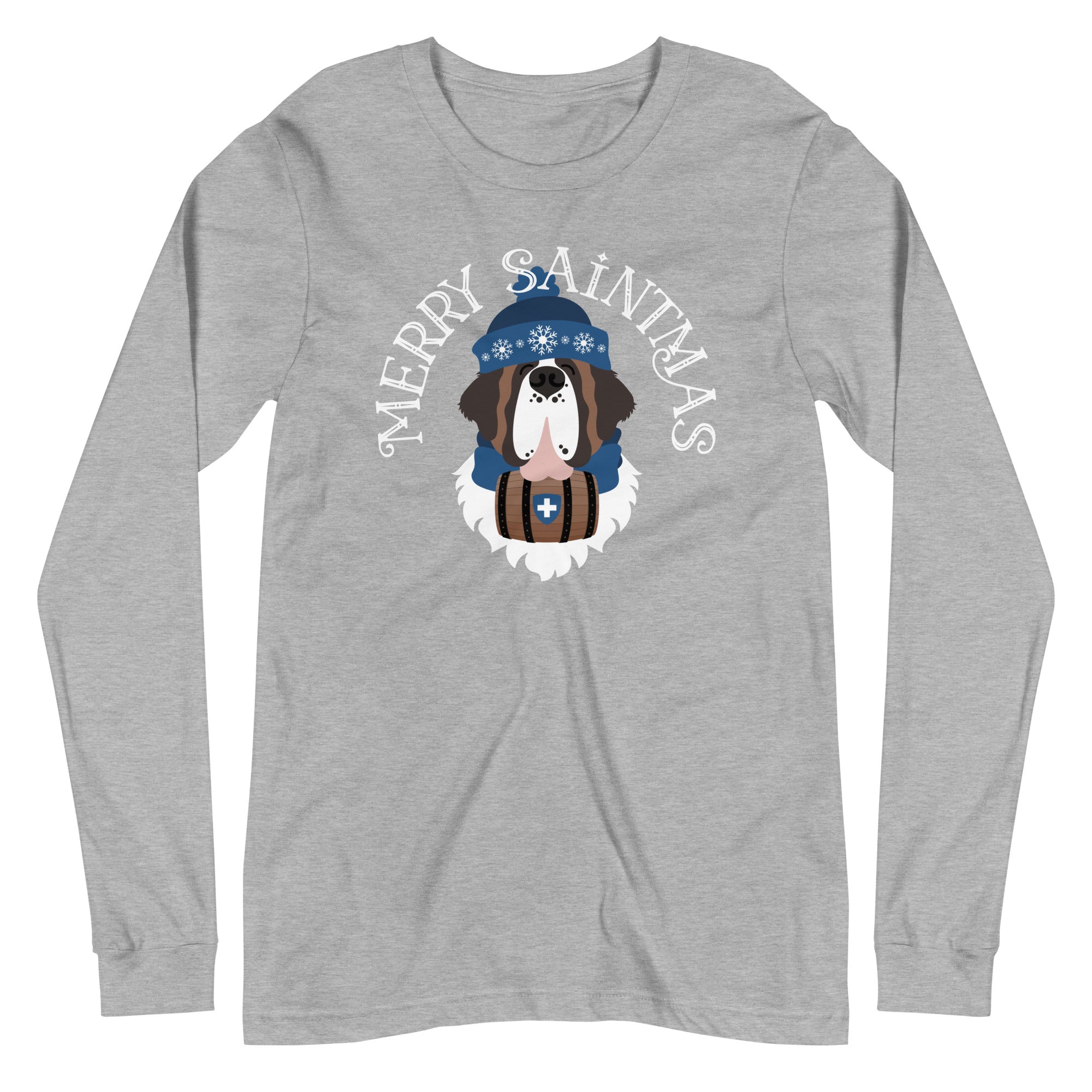 Merry Saintmas Blue Long Sleeve Tee - Lucy + Norman