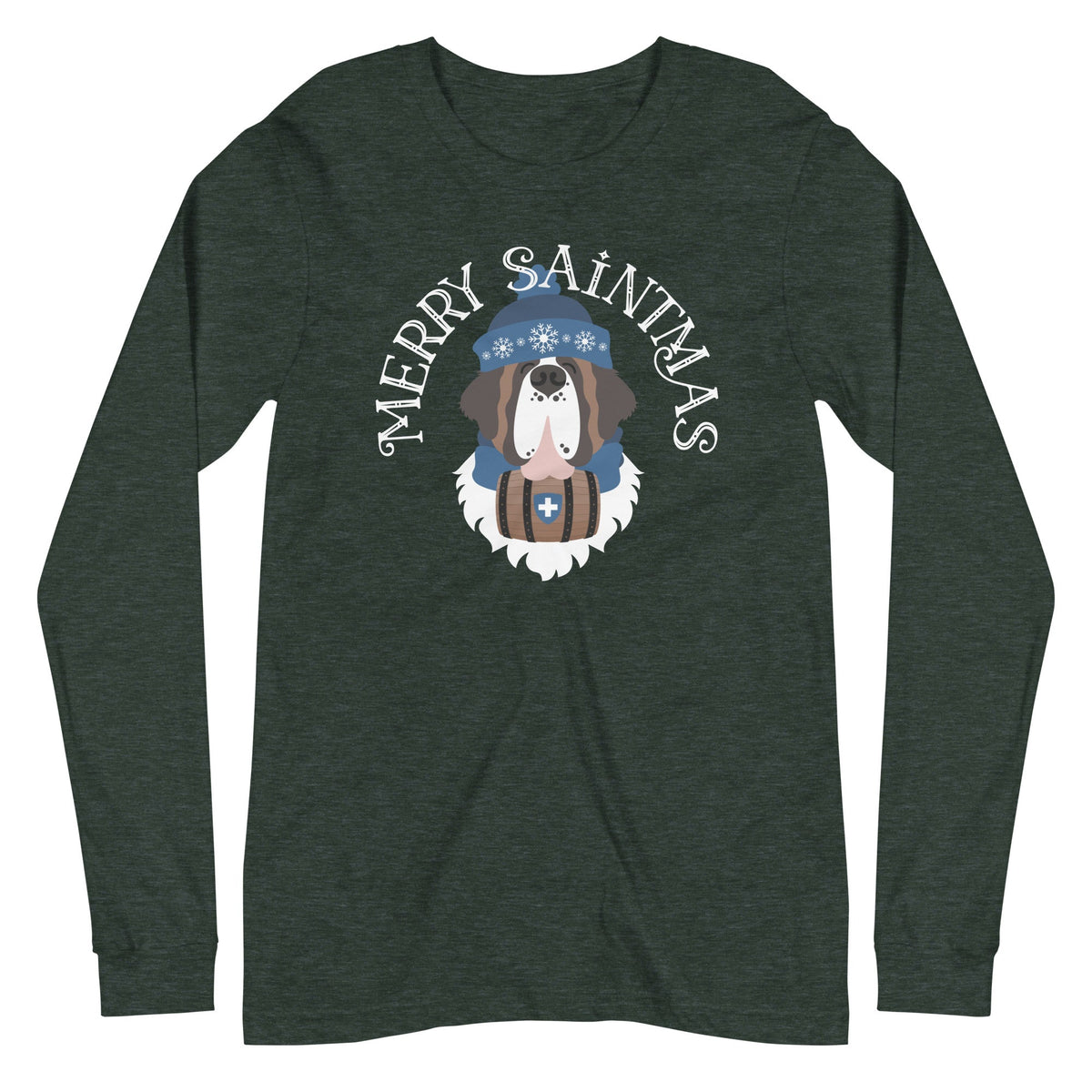 Merry Saintmas Blue Long Sleeve Tee - Lucy + Norman