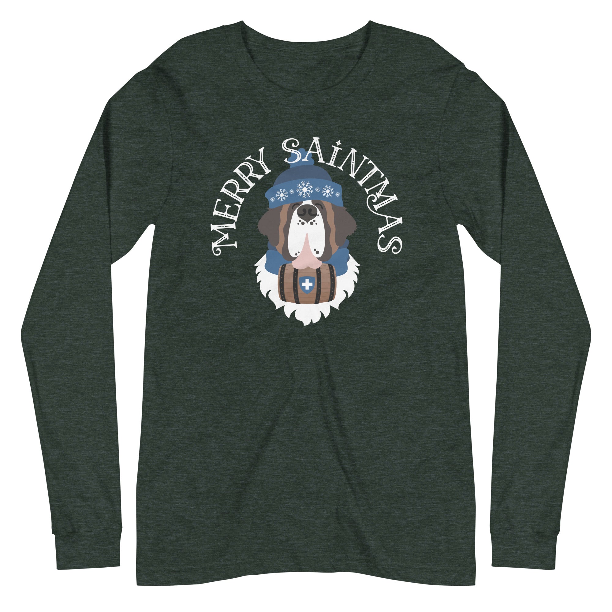 Merry Saintmas Blue Long Sleeve Tee - Lucy + Norman