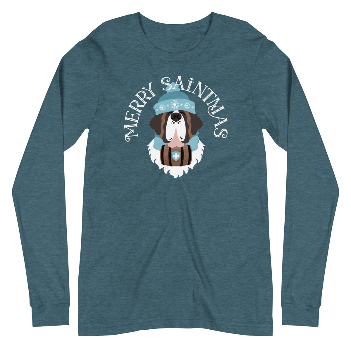 Merry Saintmas Blue Long Sleeve Tee - Lucy + Norman