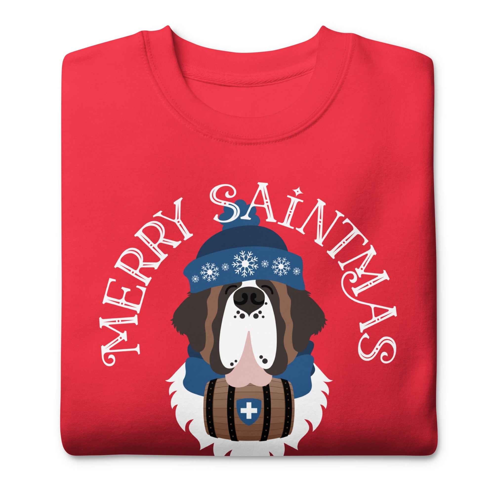 Merry Saintmas Blue Sweatshirt - Lucy + Norman