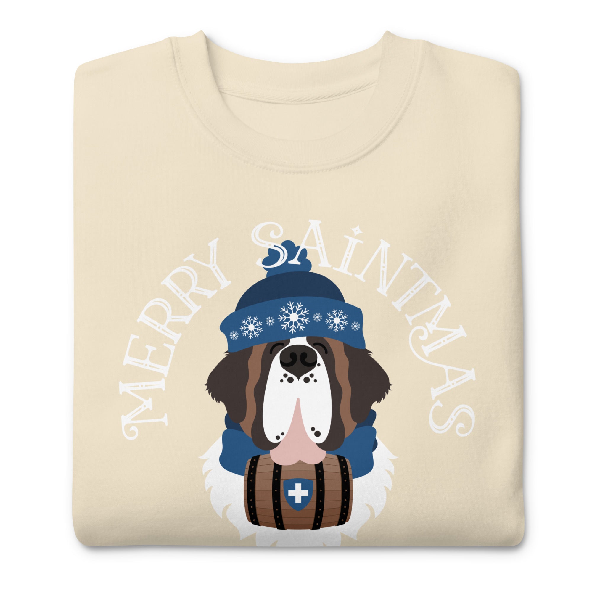 Merry Saintmas Blue Sweatshirt - Lucy + Norman