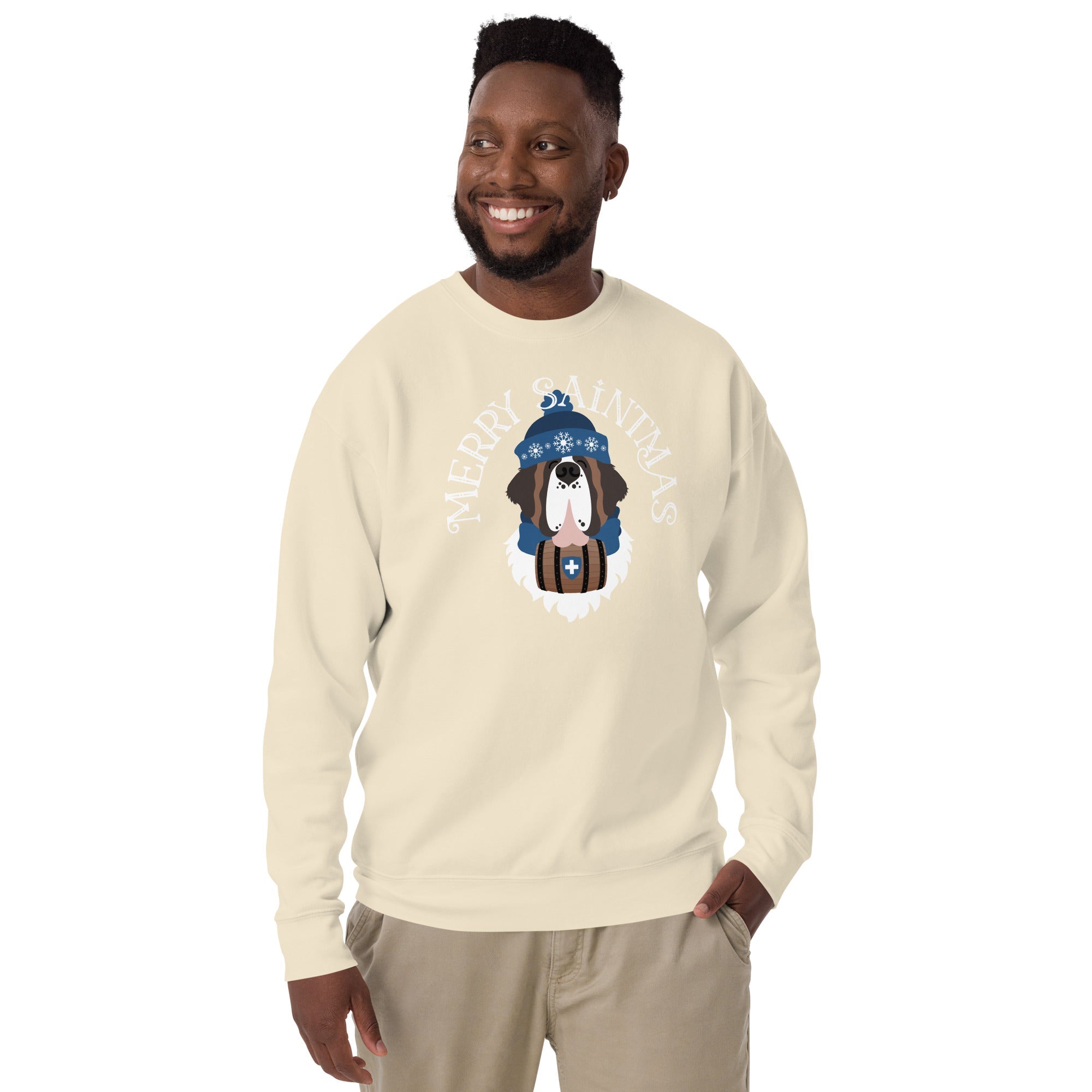 Merry Saintmas Blue Sweatshirt - Lucy + Norman