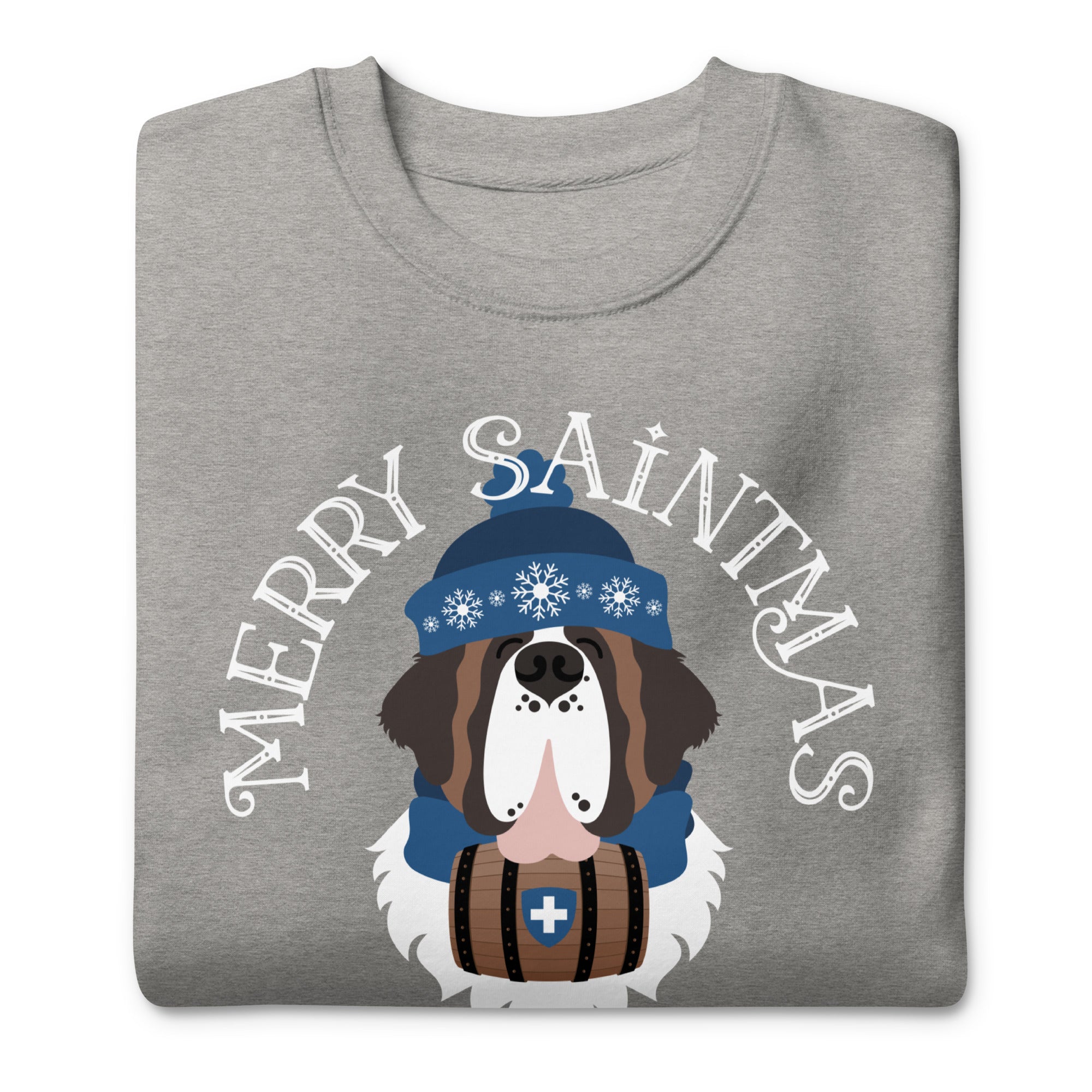 Merry Saintmas Blue Sweatshirt - Lucy + Norman