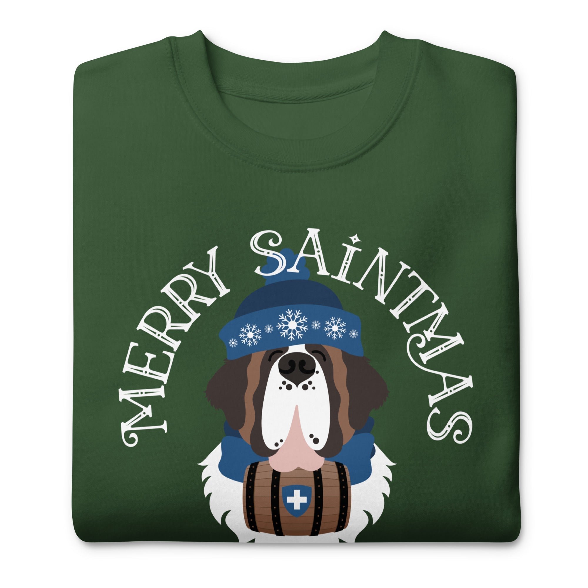 Merry Saintmas Blue Sweatshirt - Lucy + Norman