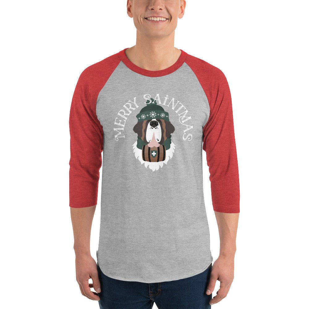 Merry Saintmas Green 3/4 Sleeve Raglan Shirt - Lucy + Norman